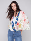 Charlie B Floral Cross Over Blouse