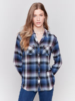 Charlie B Soft Plaid Blouse