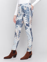 Charlie B Crinkle Printed Pants