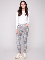 Charlie B Crinkle Printed Pants