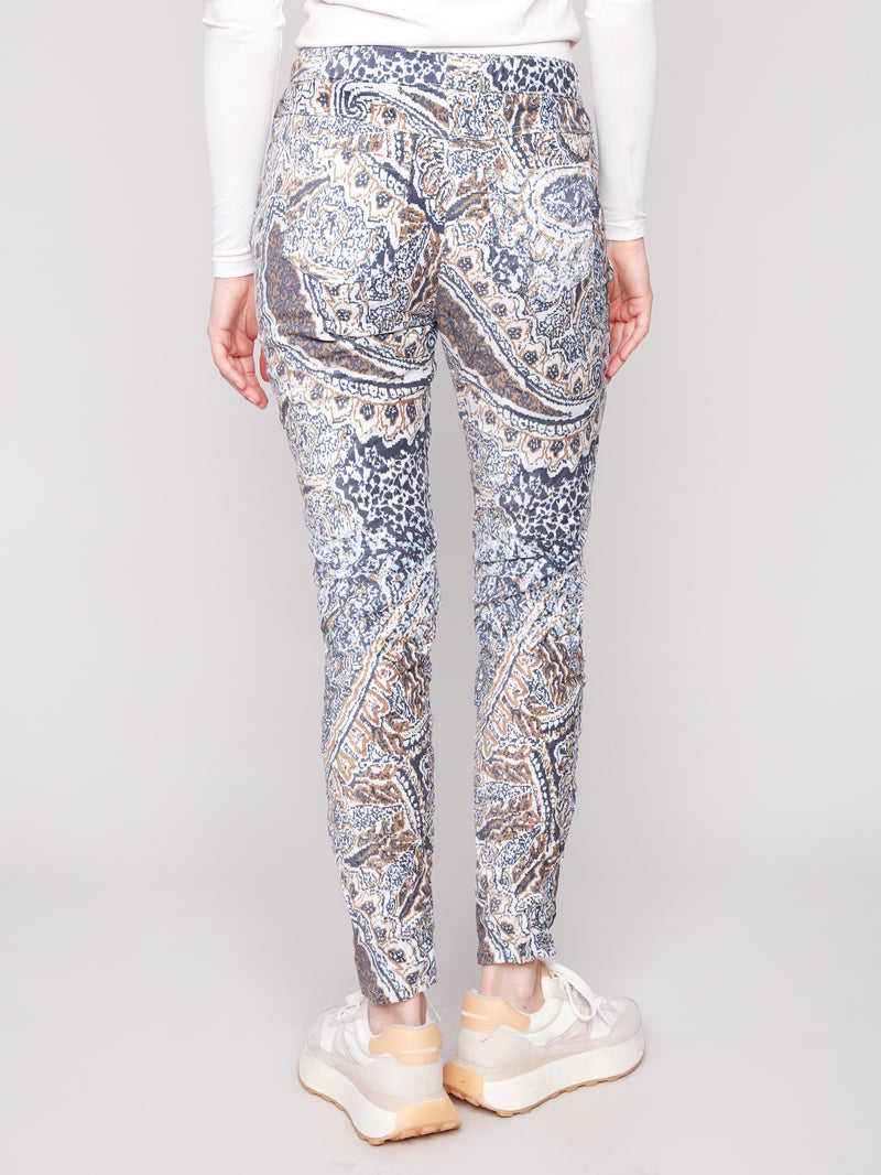 Charlie B Crinkle Printed Pants