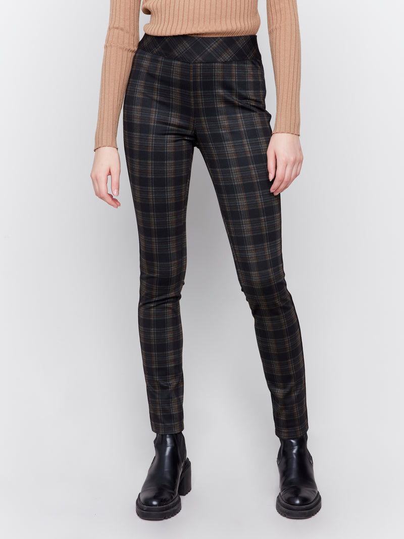 Charlie B Reversible Plaid Pant