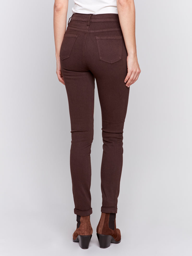 Charlie B Colored Twill Cuffed Pant