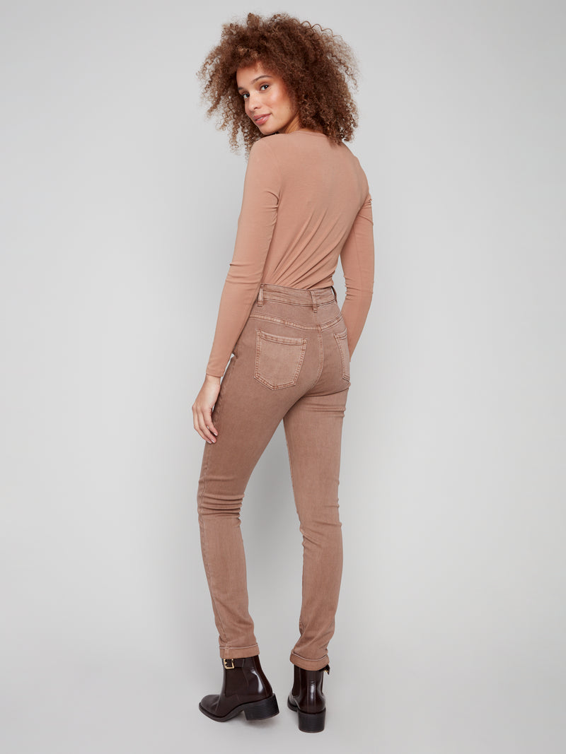 Charlie B Colored Twill Cuffed Pant
