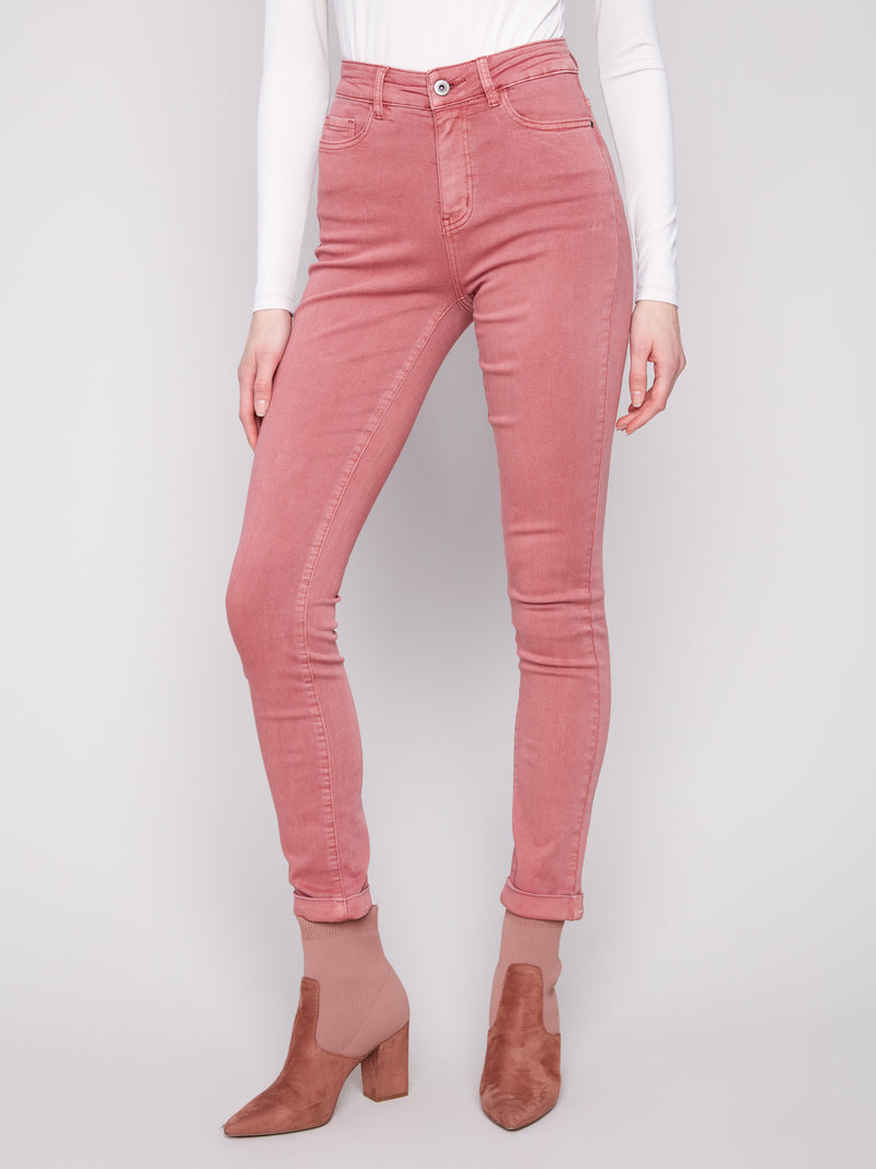 Charlie B Colored Twill Cuffed Pant