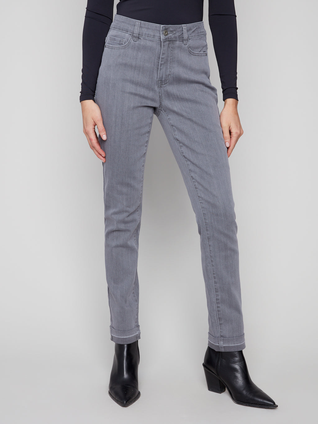 Charlie B Colored Twill Cuffed Pant