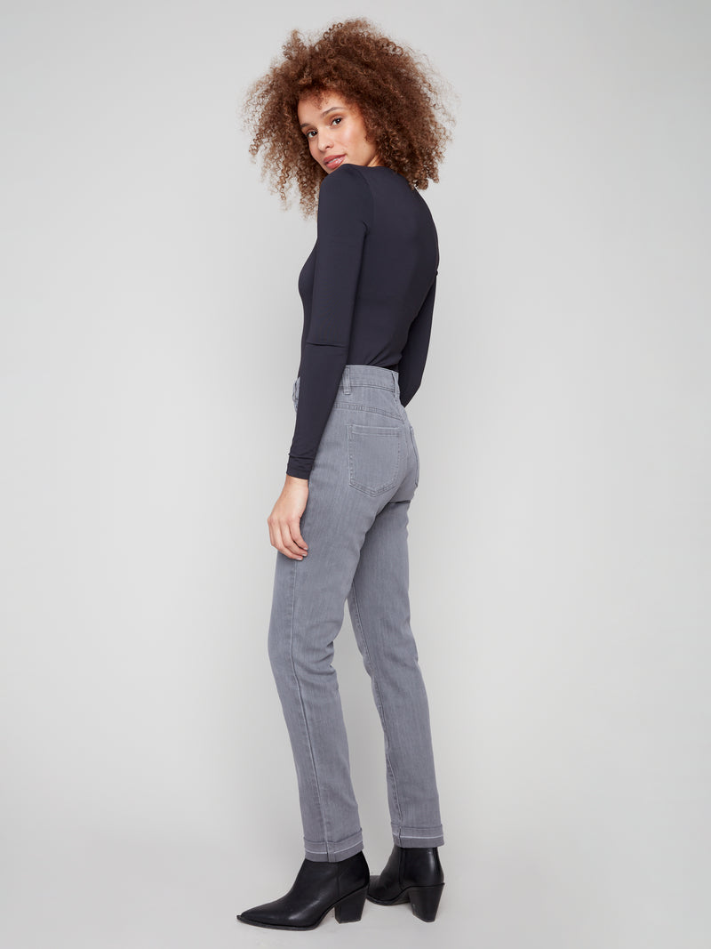 Charlie B Colored Twill Cuffed Pant