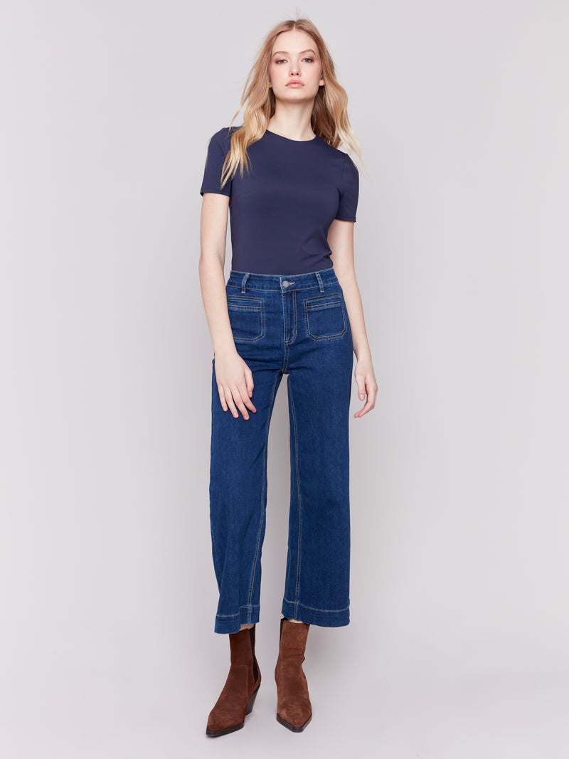 Charlie B Patch Pocket Jeans