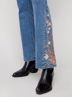 Charlie B Bootcut Jeans w/Embroidery