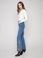 Charlie B Bootcut Jeans w/Embroidery