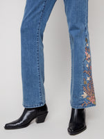 Charlie B Bootcut Jeans w/Embroidery