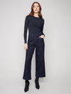 Charlie B Cropped Wide Leg Twill Pants