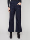 Charlie B Cropped Wide Leg Twill Pants