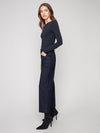 Charlie B Cropped Wide Leg Twill Pants