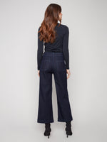 Charlie B Cropped Wide Leg Twill Pants