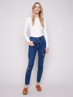 Charlie B Beaded Skinny Leg Jeans