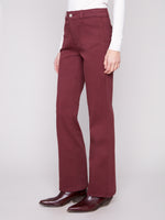 Charlie B Flared Leg Pants w/Patch Pockets