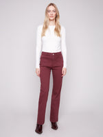 Charlie B Flared Leg Pants w/Patch Pockets