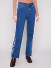 Charlie B Straight Leg Jeans w/Embroidery