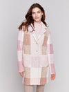 Charlie B Plaid Boucle Coat