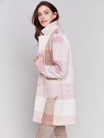 Charlie B Plaid Boucle Coat