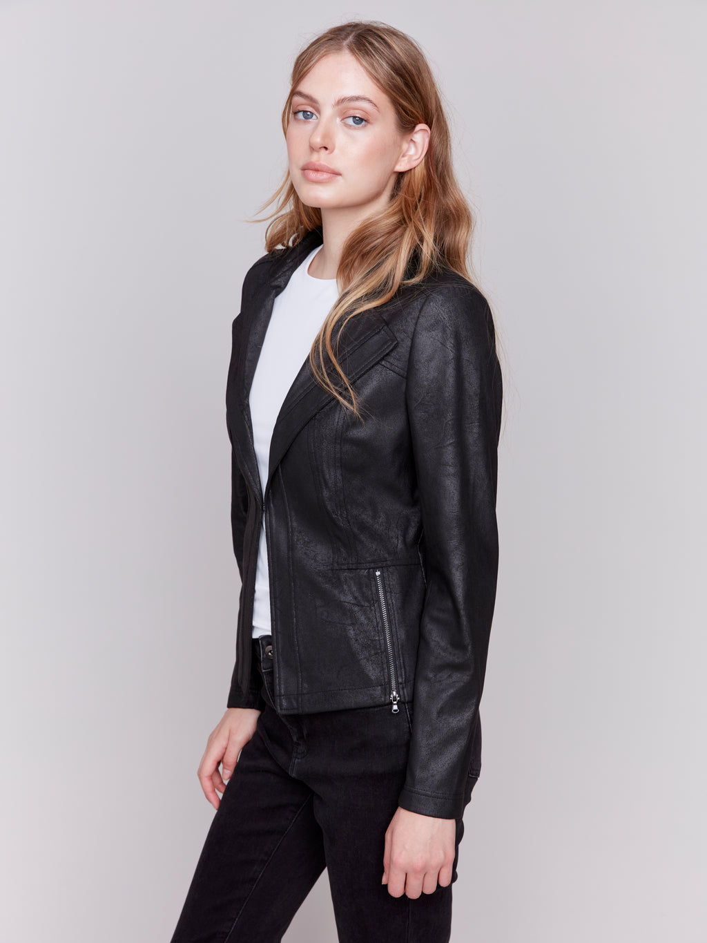 Charlie B Faux Suede Blazer