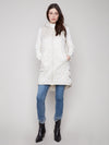 Charlie B Long Quilted Pearlized Vest