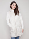 Charlie B Long Quilted Pearlized Vest