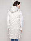 Charlie B Long Quilted Pearlized Vest