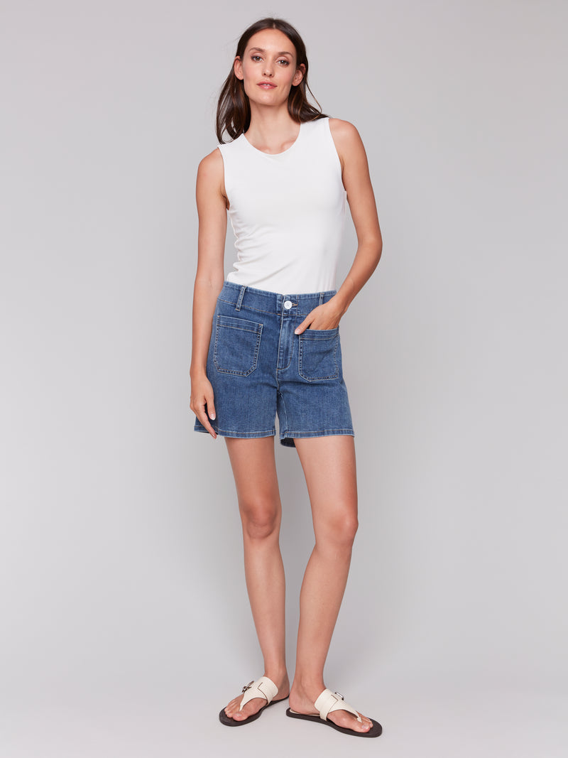 Charlie B Front Patch Pocket Shorts