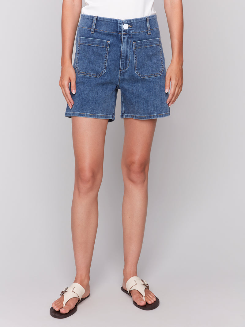 Charlie B Front Patch Pocket Shorts