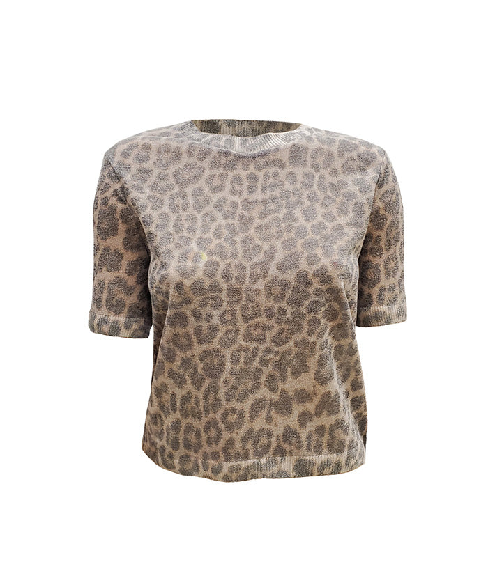 Point Zero Sheer Leopard Print Top