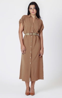 Room 34 Belted Shirt Dress