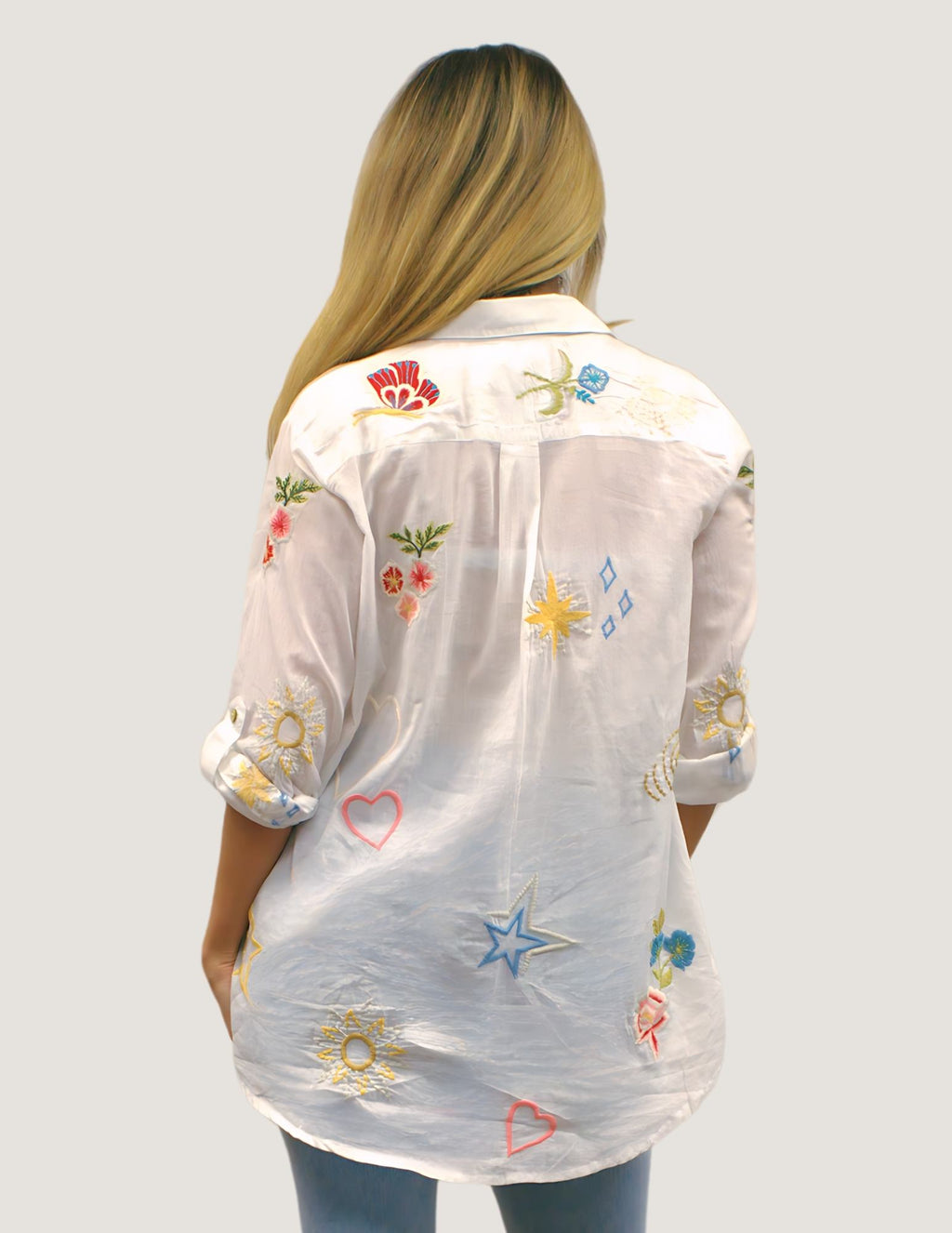 Caite and Kyla Embroidered Blouse