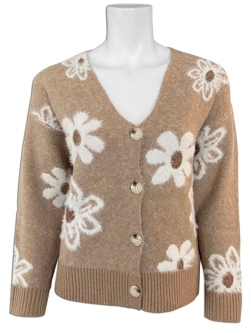 Motion Cardigan w/Flowers