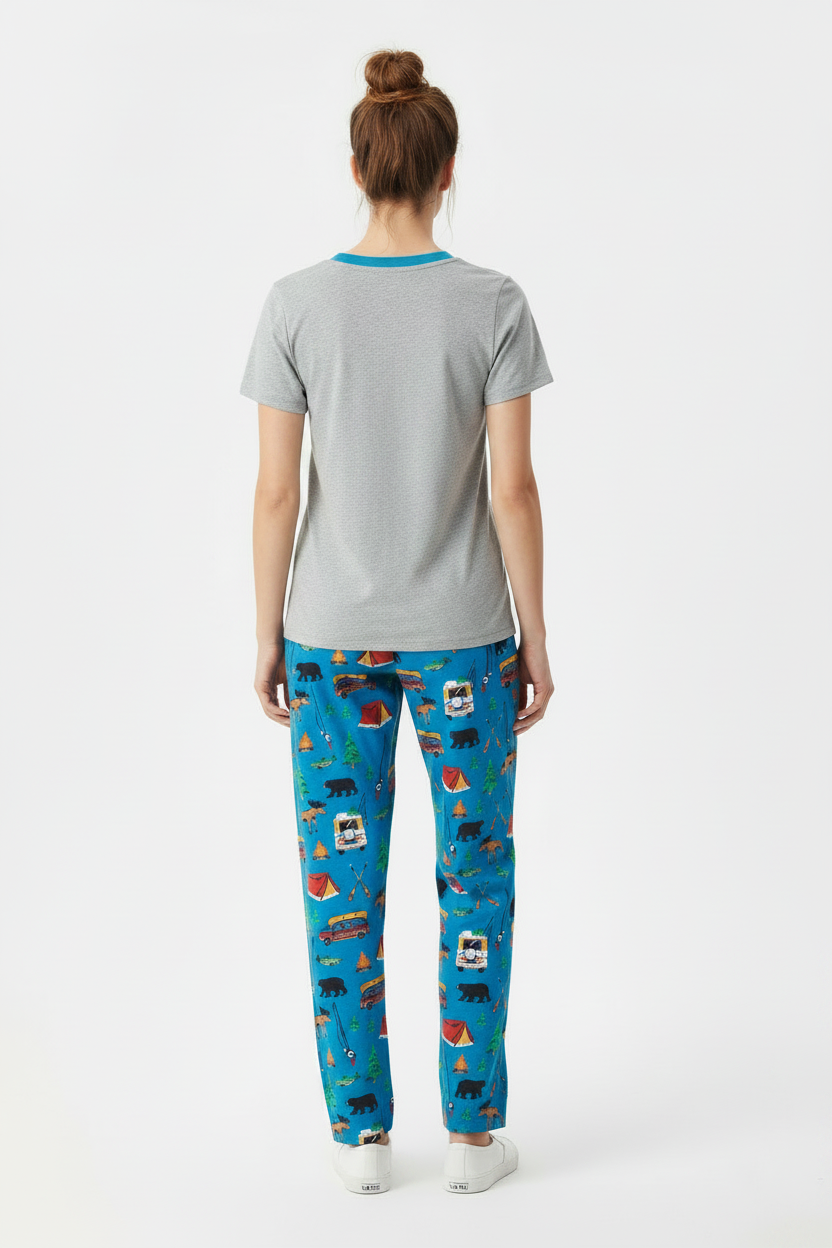 Front view of campfire pajama set
