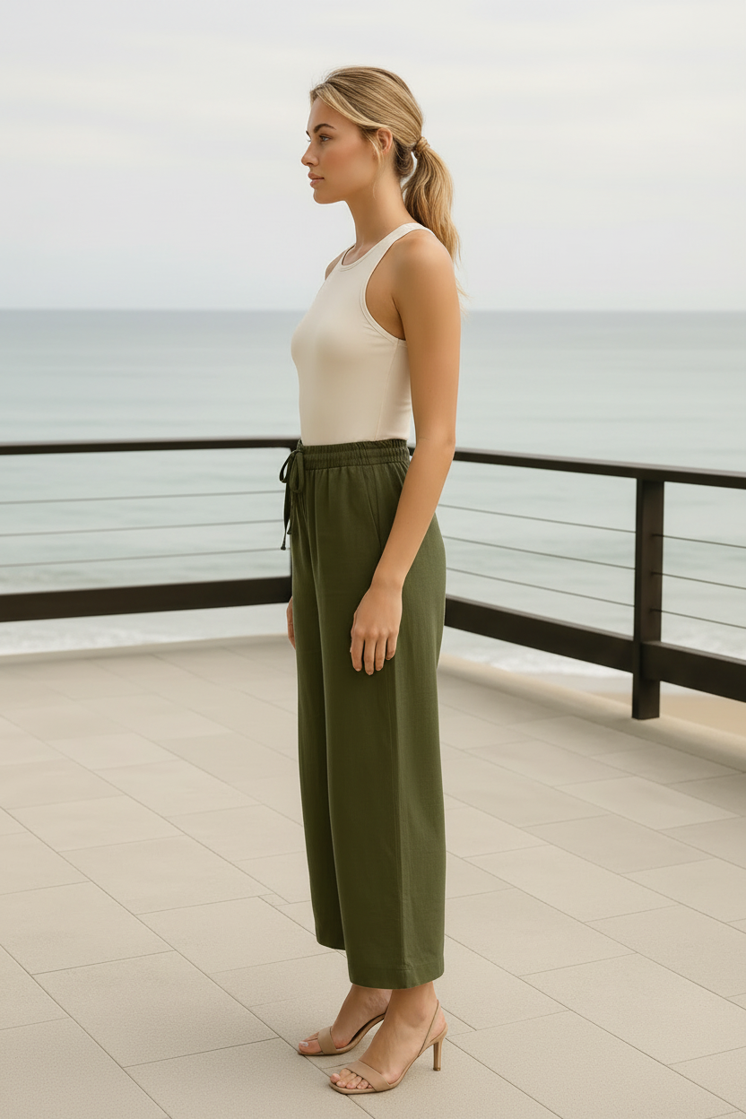 Dark Olive Pants - Clean