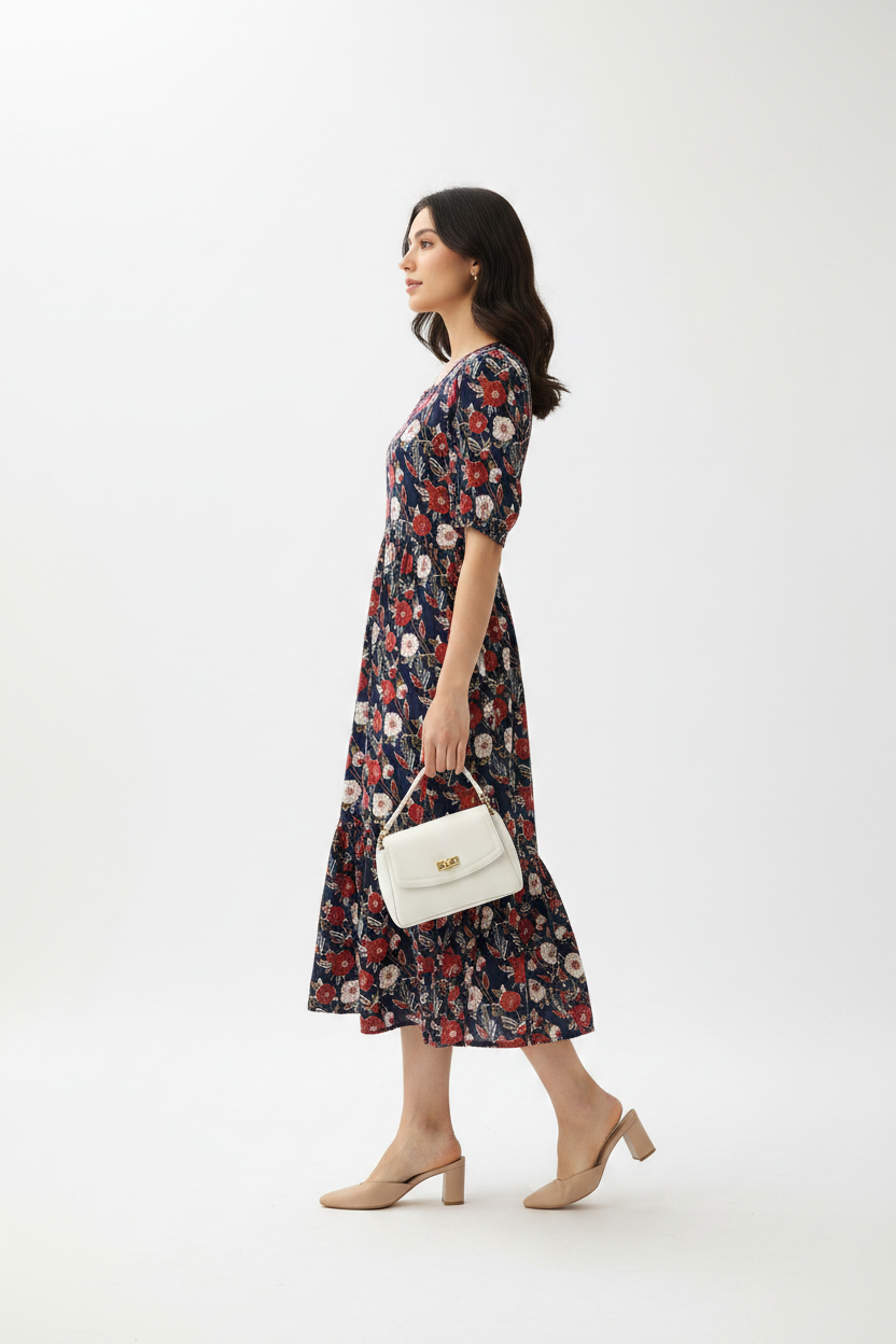 Front view of floral dress