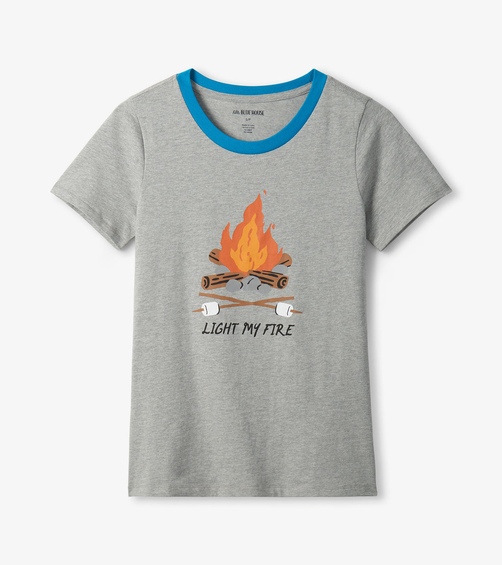 Front view of campfire pajama set