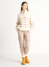 Dex Half Zip Striped Sweater
