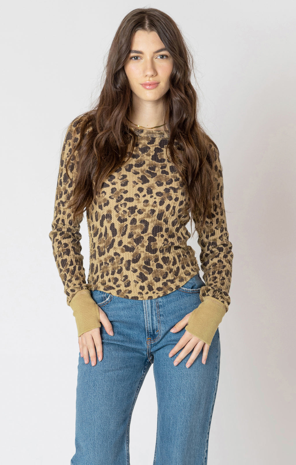 Dex Leopard Print Waffle T-Shirt