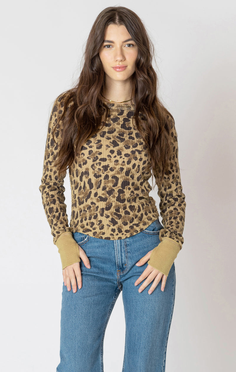 Dex Leopard Print Waffle T-Shirt