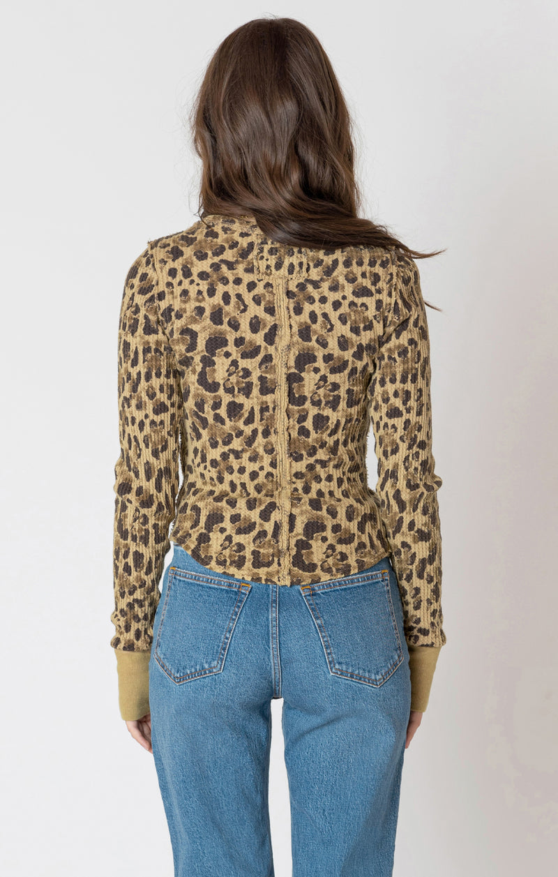 Dex Leopard Print Waffle T-Shirt