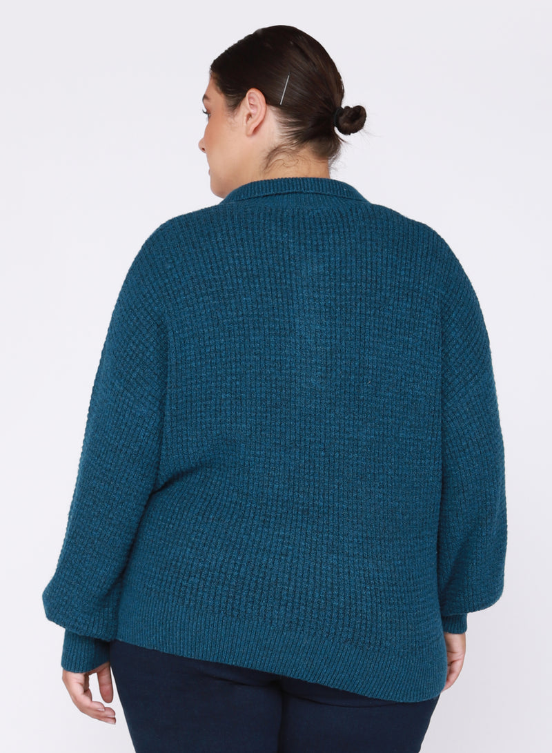 Dex Plus Polo Knit Sweater