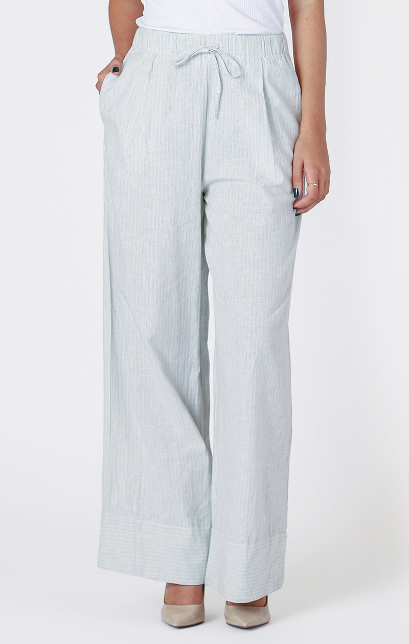 Room 34 Wide Leg Cotton/Linen Pants