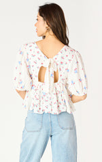 Dex Tie Back Printed Top