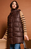 Dex Long Line Faux Leather Vest