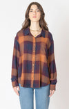 Dex Textured Plaid Blouse