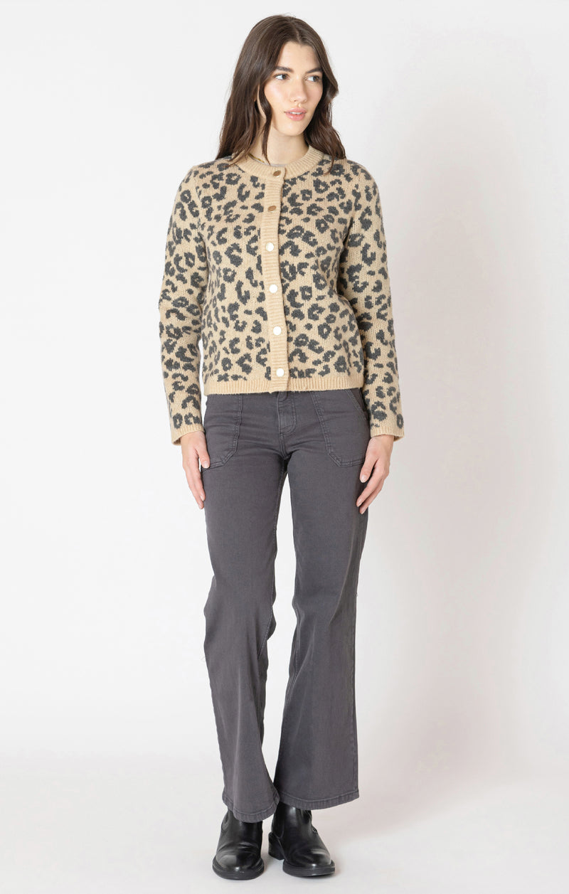 Dex Leopard Print Plush Cardigan