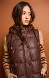 Dex Long Line Faux Leather Vest